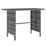 Set da Pranzo da Giardino 4 pz con Cuscini in Polyrattan Grigio
