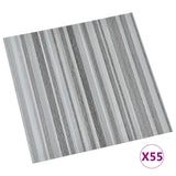 Listoni Pavimenti Autoadesivi 55 pz in PVC 5,11m Grigio Chiaro