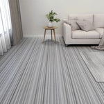 Listoni Pavimenti Autoadesivi 55 pz in PVC 5,11m Grigio Chiaro