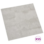 Listoni Pavimenti Autoadesivi 55 pz in PVC 5,11m Grigio Chiaro