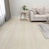 Tavole per Pavimenti 5,11 m 55 pcs PVC Bianco e Beige