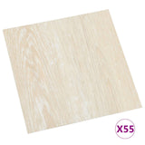 Tavole per Pavimenti 5,11 m 55 pcs PVC Bianco e Beige