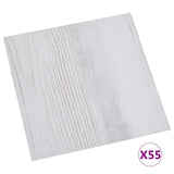 Tavole per Pavimenti 5,11 m 55 pcs PVC Bianco e Grigio Chiaro