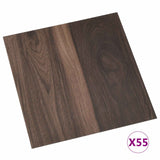 Tavole di Pavimento 55 pcs Marrone Scuro 5,11 m PVC