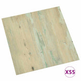 Tavole per Pavimenti 5,11 m 55 pcs PVC Bianco e Marrone Chiaro