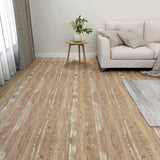 Tavole per Pavimenti 5,11 m 55 pcs PVC Crema e Marrone Chiaro