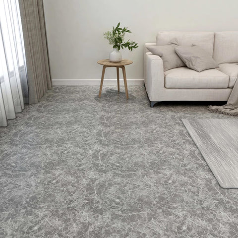 Listoni Pavimenti Autoadesivi 55 pz PVC 5,11 m Grigio Cemento