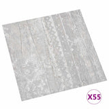 Tavole per Pavimenti 5,11 m 55 pcs PVC Grigio chiaro e bianco