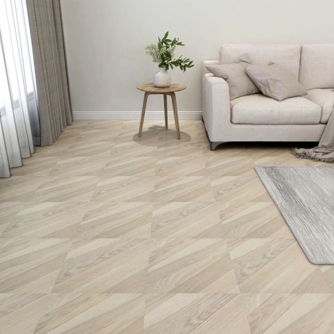 Listoni Pavimenti Autoadesivi 55 pz in PVC 5,11 m Beige Rigati