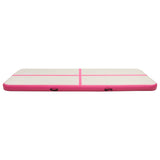 Tappetino Ginnastica Gonfiabile con Pompa 300x100x20cm PVC Rosa