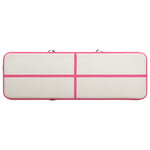 Tappetino Ginnastica Gonfiabile con Pompa 300x100x20cm PVC Rosa