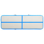 Tappetino Ginnastica Gonfiabile con Pompa 300x100x20cm PVC Blu