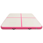 Tappetino Ginnastica Gonfiabile con Pompa 200x200x15cm PVC Rosa