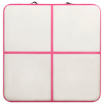 Tappetino Ginnastica Gonfiabile con Pompa 200x200x15cm PVC Rosa