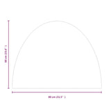 Lastra in Vetro per Caminetto Semicircolare 800x600 mm