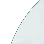Lastra in Vetro per Caminetto Semicircolare 1000x500 mm