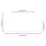 Lastra in Vetro per Caminetto Esagonale 100x50 cm