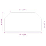 Lastra in Vetro per Caminetto Esagonale 120x60 cm