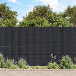 Recinzione Frangivento 4 pz in PVC 35x0,19m Grigio Scuro Opaco
