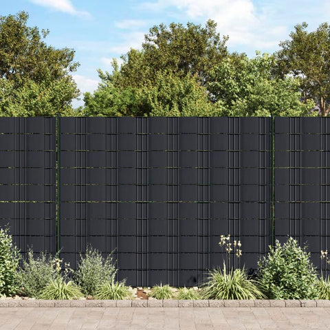 Recinzione Frangivento 4 pz in PVC 35x0,19m Grigio Scuro Opaco