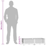 Fioriera Rialzata 80x40x23 cm in Polipropilene