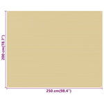 Tappeto da Tenda Beige 250x200 cm HDPE