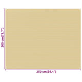 Tappeto da Tenda Beige 250x200 cm HDPE