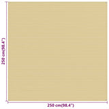 Tappeto da Tenda Beige 250x250 cm HDPE