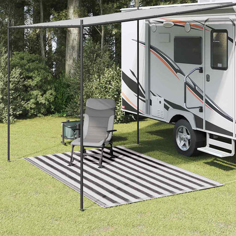 Tappeto da Tenda 250x300 cm Antracite e Bianco