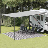 Tappeto da Tenda Antracite e Bianco 400x400 cm HDPE