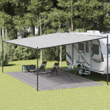 Tappeto da Tenda Antracite e Bianco 400x600 cm HDPE