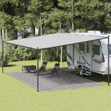 Tappeto da Tenda Antracite e Bianco 400x700 cm HDPE