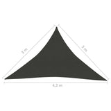 Vela Parasole 160 g/m Antracite 3x3x4,2 m in HDPE
