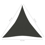 Vela Parasole 160 g/m Antracite 4,5x4,5x4,5 m in HDPE