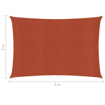 Vela Parasole 160 g/m Terracotta 2x3 m in HDPE