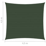 Vela Parasole 160 g/m Verde Scuro 4,5x4,5 m in HDPE