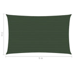 Vela Parasole 160 g/m Verde Scuro 3x6 m in HDPE