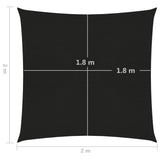 Vela Parasole 160 g/m Nera 2x2 m in HDPE