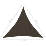 Vela Parasole 160 g/m Marrone 3,6x3,6x3,6 m in HDPE