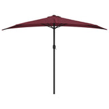Ombrellone Balcone Palo in Alluminio Bordò 300x155x223cm a Metà