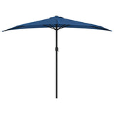 Ombrellone Balcone Palo in Alluminio Blu 300x155x223cm a Metà