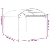 Gazebo 4x3x2,6 m Grigio Talpa 180 g/m
