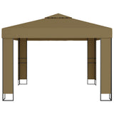 Gazebo con Tetto Doppio 3x3x2,7 m Grigio Talpa 180 g/m