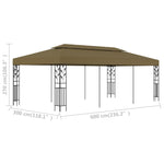 Gazebo 6x3 m Grigio Talpa 180 g/m