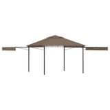 Gazebo Tetto Doppio Estendibile 3x3x2,75m Grigio Talpa 180g/m