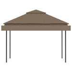 Gazebo Tetto Doppio Estendibile 3x3x2,75m Grigio Talpa 180g/m