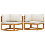 Divani Modulari Angolari 2 pz con Cuscino Bianco Crema