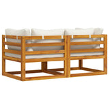 Divani Modulari Angolari 2 pz con Cuscino Bianco Crema