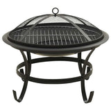 Braciere e Barbecue 2 in 1 con Attizzatoio 56x56x49 cm Acciaio