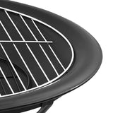 Braciere e Barbecue 2 in 1 con Attizzatoio 56x56x49 cm Acciaio